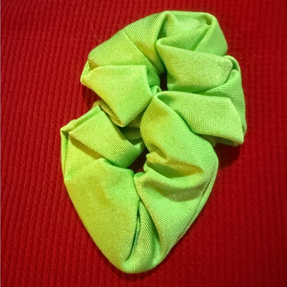 Vibrant Lime Green Scrunchie